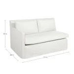 Nora Outdoor Left Arm Facing Loveseat Sectional - Image 4