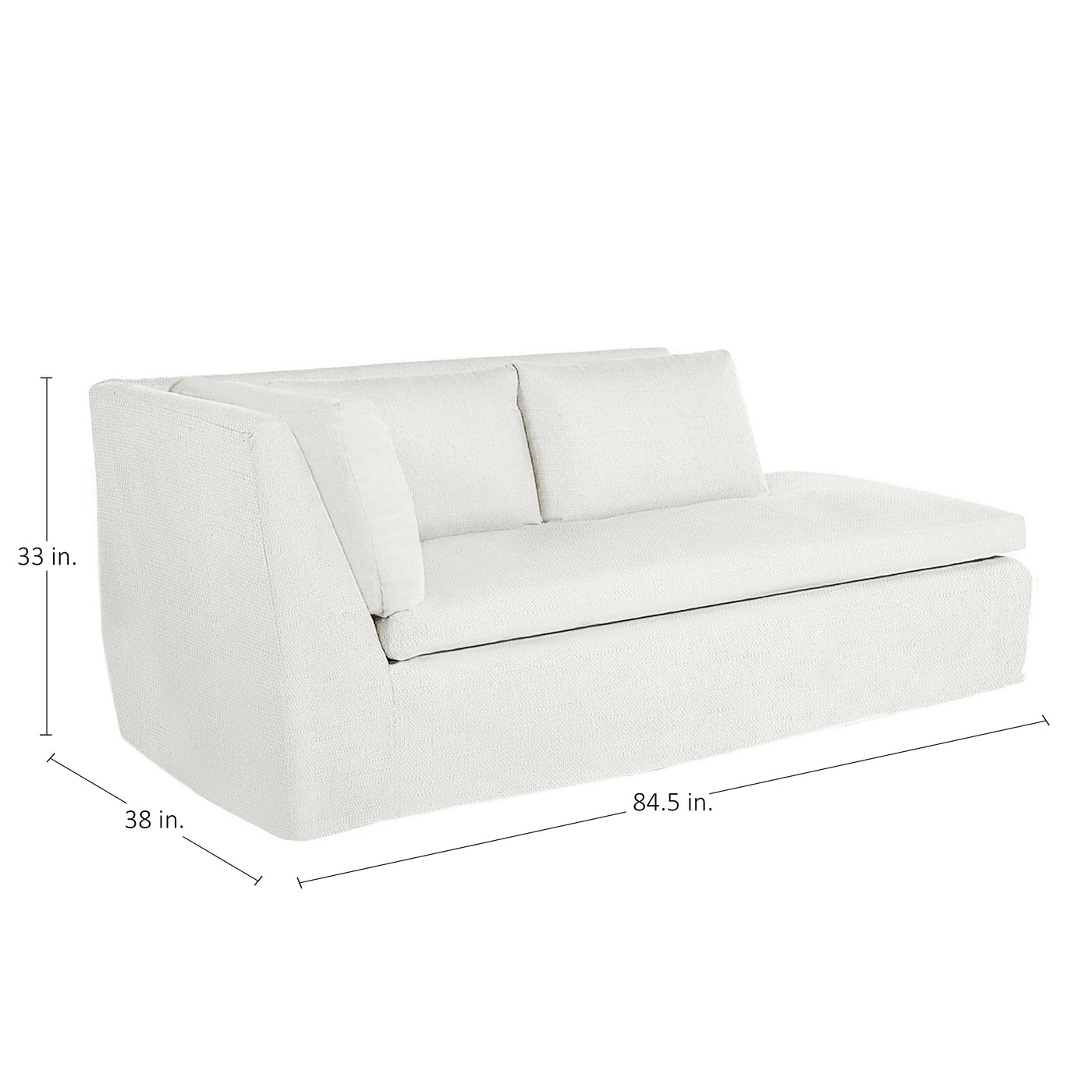 Nora Outdoor Right Arm Facing Chaise Sectional