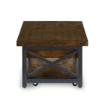 Carpenter Brown Rectangular Lift-Top Coffee Table with Casters - Image 5