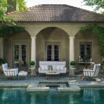 Audrey Wrought Iron Octagonal Outdoor End Table 19.5 In. W X 25 In. H - Image 4