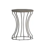 Audrey Wrought Iron Octagonal Outdoor End Table 19.5 In. W X 25 In. H - Image 8