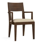 Dwyer Upholstered Arm Chair - 809 Ebony / 7617-91 Linen - Image 3