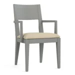 Dwyer Upholstered Arm Chair - 809 Ebony / 7617-91 Linen - Image 7