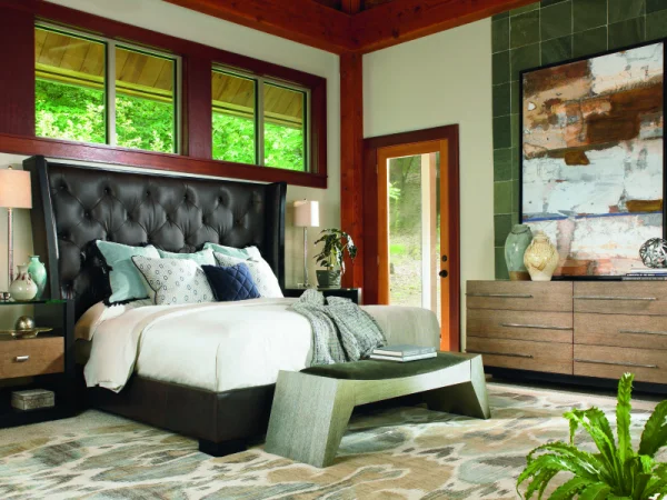 709-126 - Mesa Crescent Bed With Tufted Uph Headboard - King Size 6/6 - Image 3