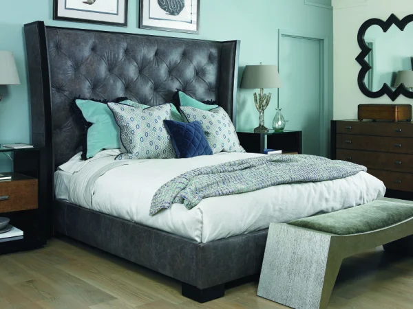 709-126 - Mesa Crescent Bed With Tufted Uph Headboard - King Size 6/6 - Image 4