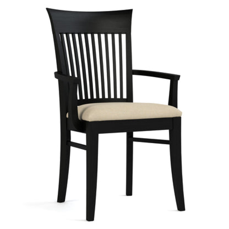 Gable Road Upholstered Arm Chair - 809 Ebony / 7617-91 Linen