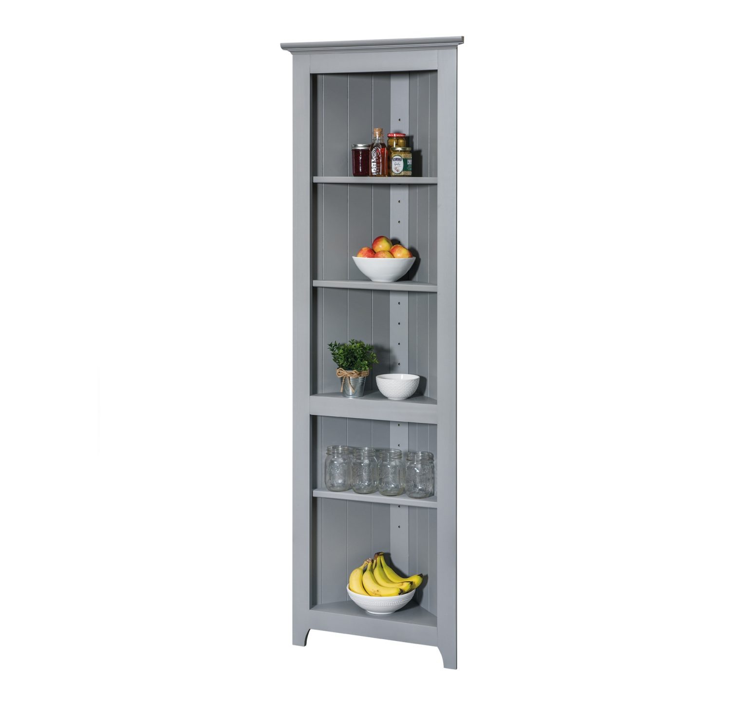 Pine Cabinets and Bookcases Pine Open Corner Cabinet - 72272