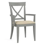 Revere Upholstered Arm Chair - 803 Bluff / 7617-91 Linen - Image 3