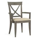 Revere Upholstered Arm Chair - 804 Ember / 7617-91 Linen - Image 6