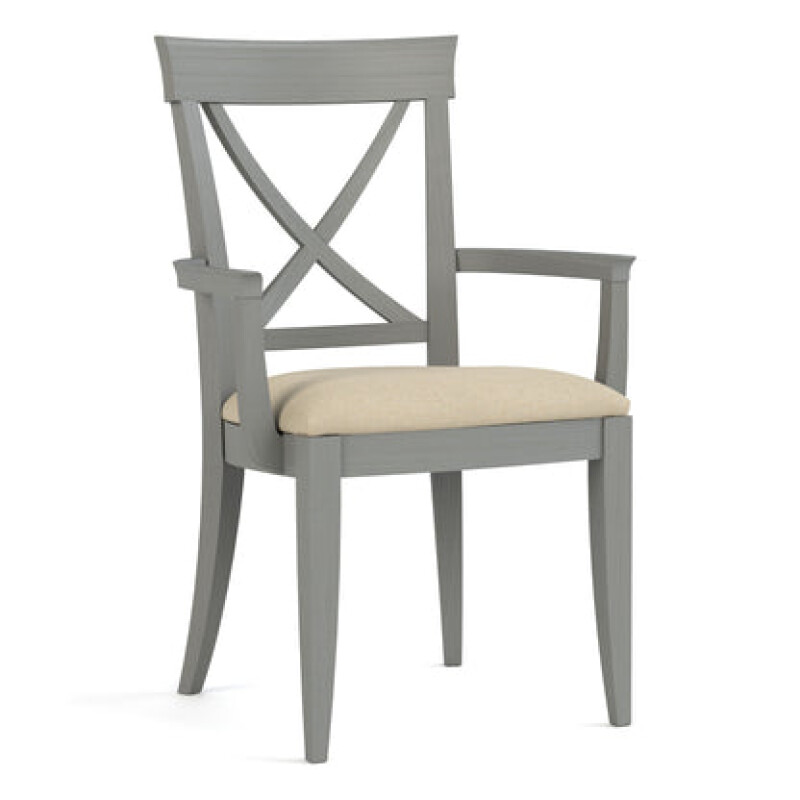 Revere Upholstered Arm Chair - 806 Mist / 7617-91 Linen