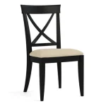 Revere Upholstered Side Chair - 809 Ebony / 7617-91 Linen