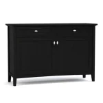 Revere Small Server - 809 Ebony / 09 Nickel Oval Knob
