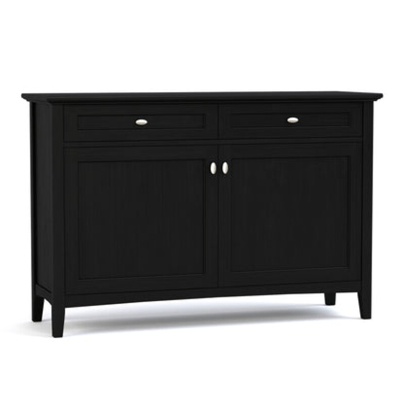 Revere Small Server - 809 Ebony / 09 Nickel Oval Knob