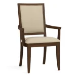 Origins Upholstered Arm Chair - 806 Mist / 7617-91 Linen - Image 4