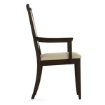Origins Upholstered Arm Chair - 808 Russet / 7617-91 Linen - Image 9