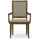 Origins Upholstered Arm Chair - 808 Russet / 7617-91 Linen - Image 10