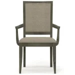 Origins Upholstered Arm Chair - 808 Russet / 7617-91 Linen - Image 11