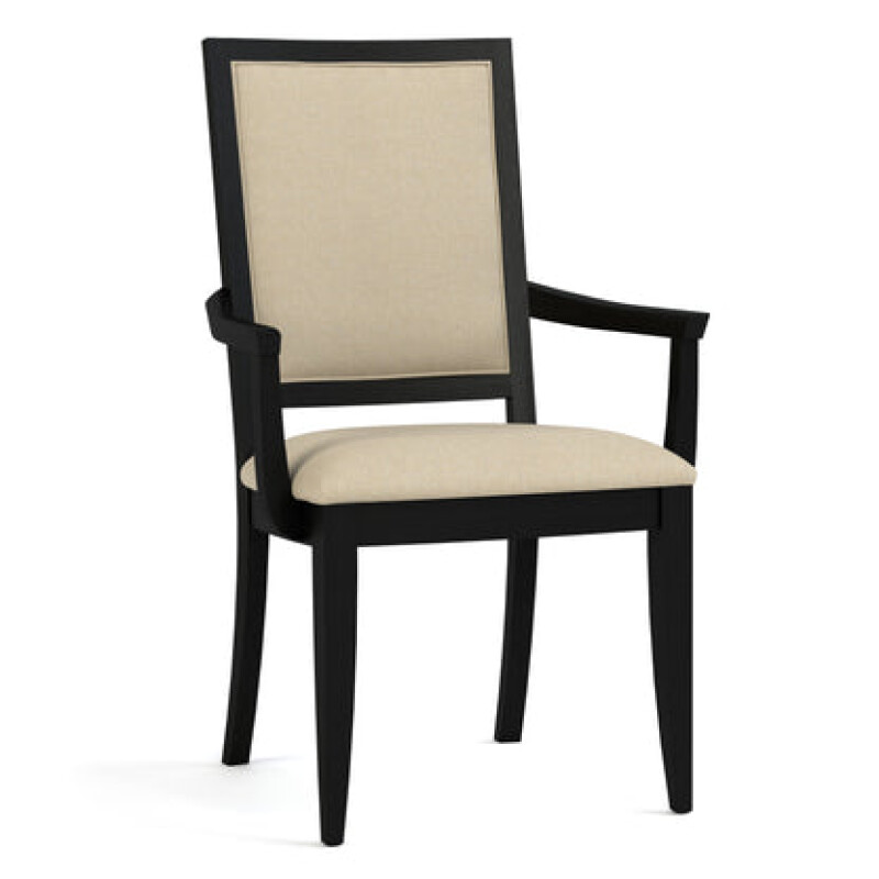 Origins Upholstered Arm Chair - 809 Ebony / 7617-91 Linen