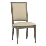 Origins Upholstered Side Chair - 809 Ebony / 7617-91 Linen - Image 4