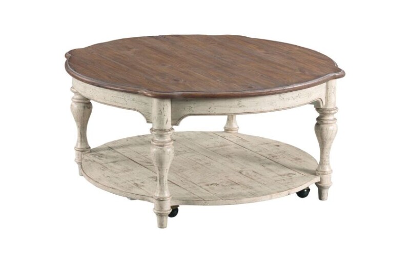 Weatherford - Cornsilk Bolton Round Cocktail Table