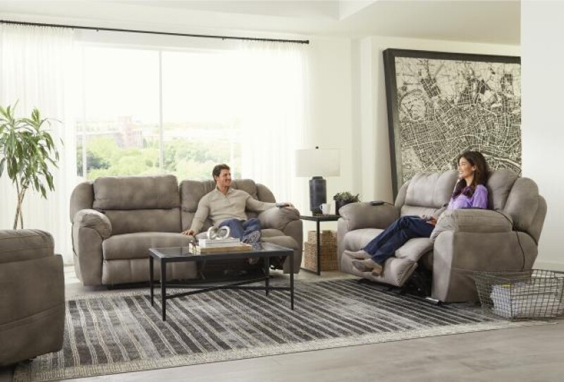 Flynn 245 Pwr Head w/Lumb Pwr Lay Flat Rec Sofa w/Dual Heat & Massage