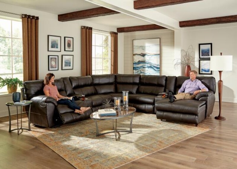 Maldini 445 Power Headrest RSF Recl Chaise w/CR3 Heat/Msg/Lumbar