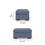 Jewel Fabric Ottoman - Image 6
