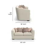Jewel Fabric Loveseat - Image 6
