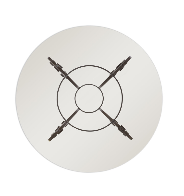 78G-981T-48 - Details 48" Round 1/2" Tempered Glass Top With Ogee Edge