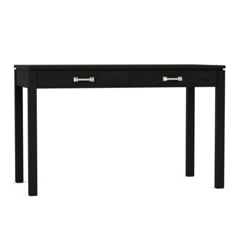 Dwyer 48-inch Desk - 809 Ebony / 05 Nickel Square Pull