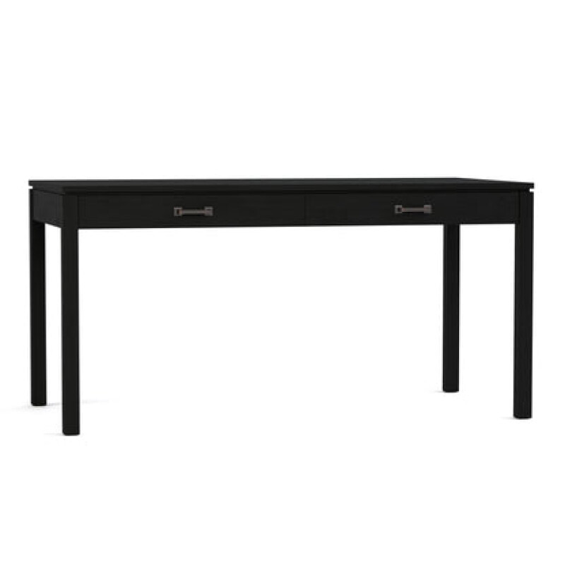Dwyer 60-inch Desk - 809 Ebony / 04 Bronze Square Pull
