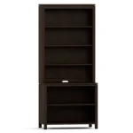 Dwyer Open Bookcase - With Hutch / 800 Clay