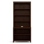 Dwyer Open Bookcase - With Hutch / 808 Russet - Image 15