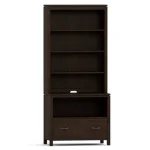 Dwyer One-Drawer File - With Hutch / 800 Clay / 04 Bronze Square Pull