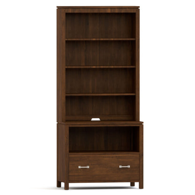 Dwyer One-Drawer File - With Hutch / 802 Bay / 05 Nickel Square Pull
