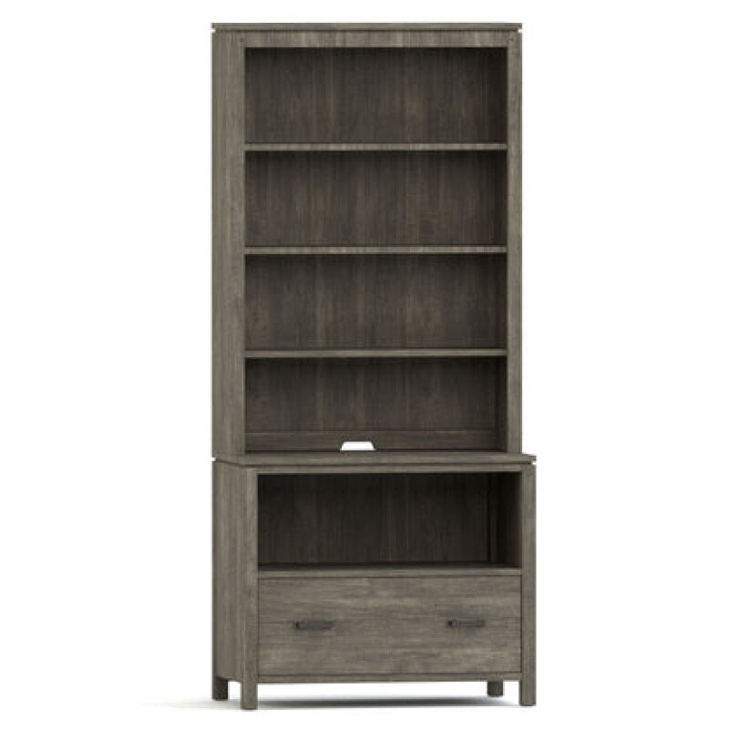 Dwyer One-Drawer File - With Hutch / 803 Bluff / 04 Bronze Square Pull