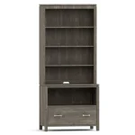 Dwyer One-Drawer File - With Hutch / 803 Bluff / 05 Nickel Square Pull