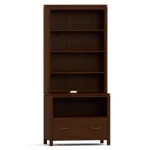 Dwyer One-Drawer File - With Hutch / 804 Ember / 04 Bronze Square Pull - Image 17