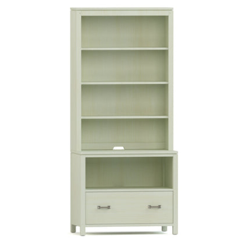 Dwyer One-Drawer File - With Hutch / 804 Ember / 05 Nickel Square Pull