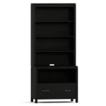 Dwyer One-Drawer File - With Hutch / 805 Dune / 04 Bronze Square Pull - Image 24