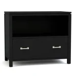 Dwyer One-Drawer File - With Hutch / 805 Dune / 04 Bronze Square Pull - Image 5