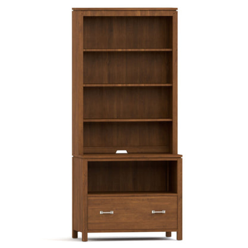 Dwyer One-Drawer File - With Hutch / 805 Dune / 05 Nickel Square Pull