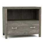 Dwyer One-Drawer File - With Hutch / 806 Mist / 04 Bronze Square Pull - Image 9