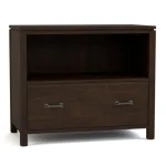 Dwyer One-Drawer File - Without Hutch / 800 Clay / 04 Bronze Square Pull