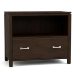 Dwyer One-Drawer File - Without Hutch / 800 Clay / 05 Nickel Square Pull