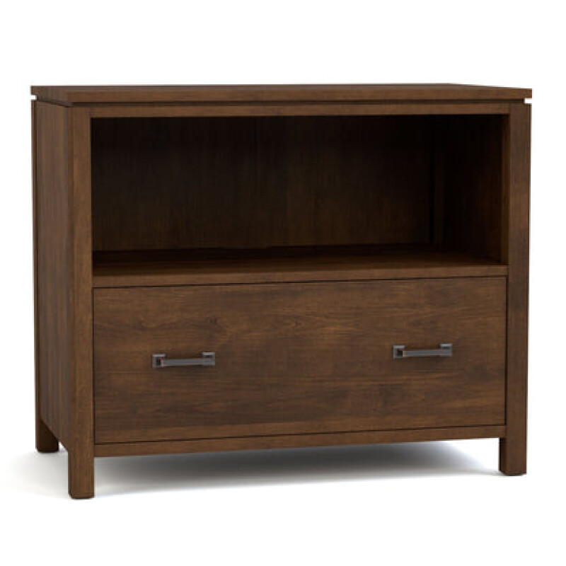 Dwyer One-Drawer File - Without Hutch / 801 Coast / 04 Bronze Square Pull
