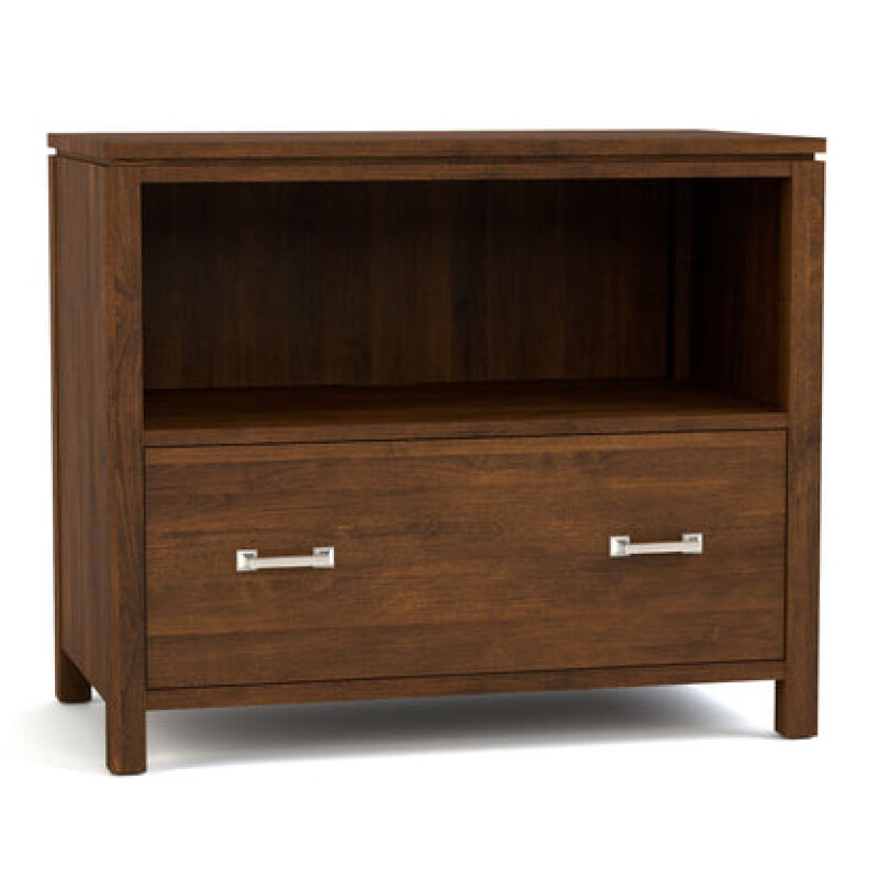 Dwyer One-Drawer File - Without Hutch / 802 Bay / 05 Nickel Square Pull