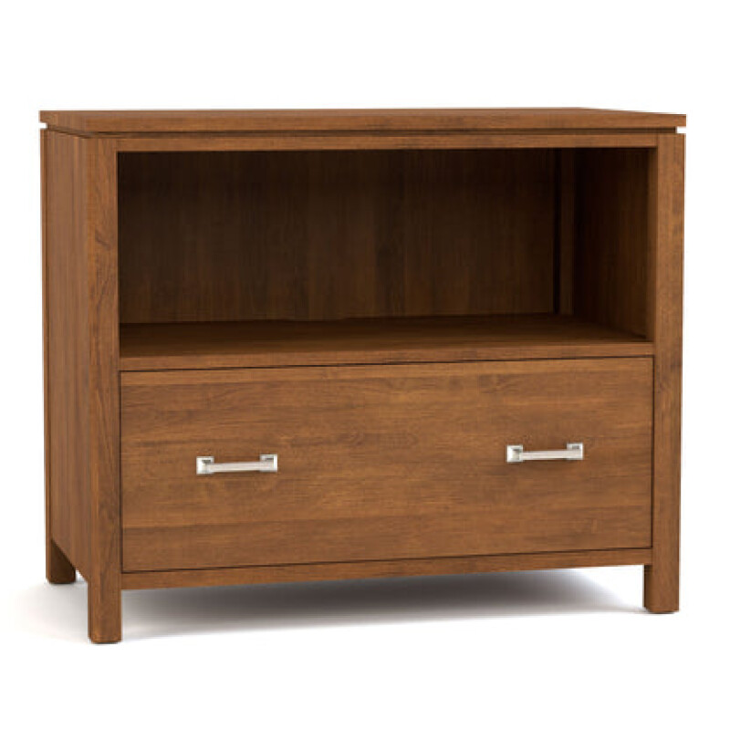 Dwyer One-Drawer File - Without Hutch / 805 Dune / 05 Nickel Square Pull