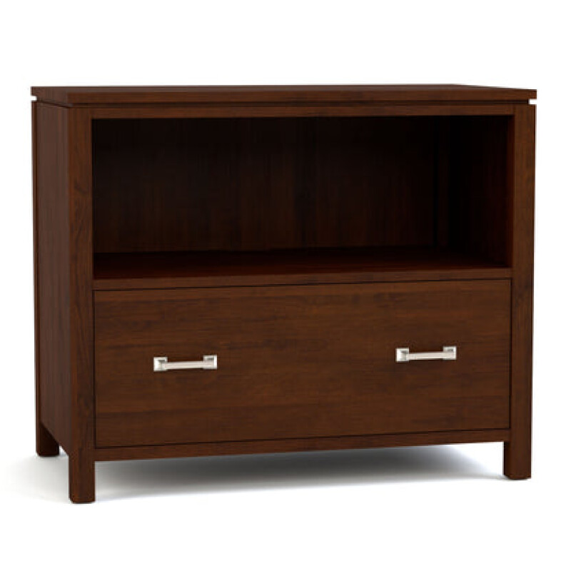 Dwyer One-Drawer File - Without Hutch / 808 Russet / 05 Nickel Square Pull