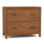 Dwyer Two-Drawer File - With Hutch / 801 Coast / 04 Bronze Square Pull - Image 3